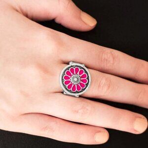 Paparazzi Jewelry Accessories - Garden View - Pink Ring - Vintage